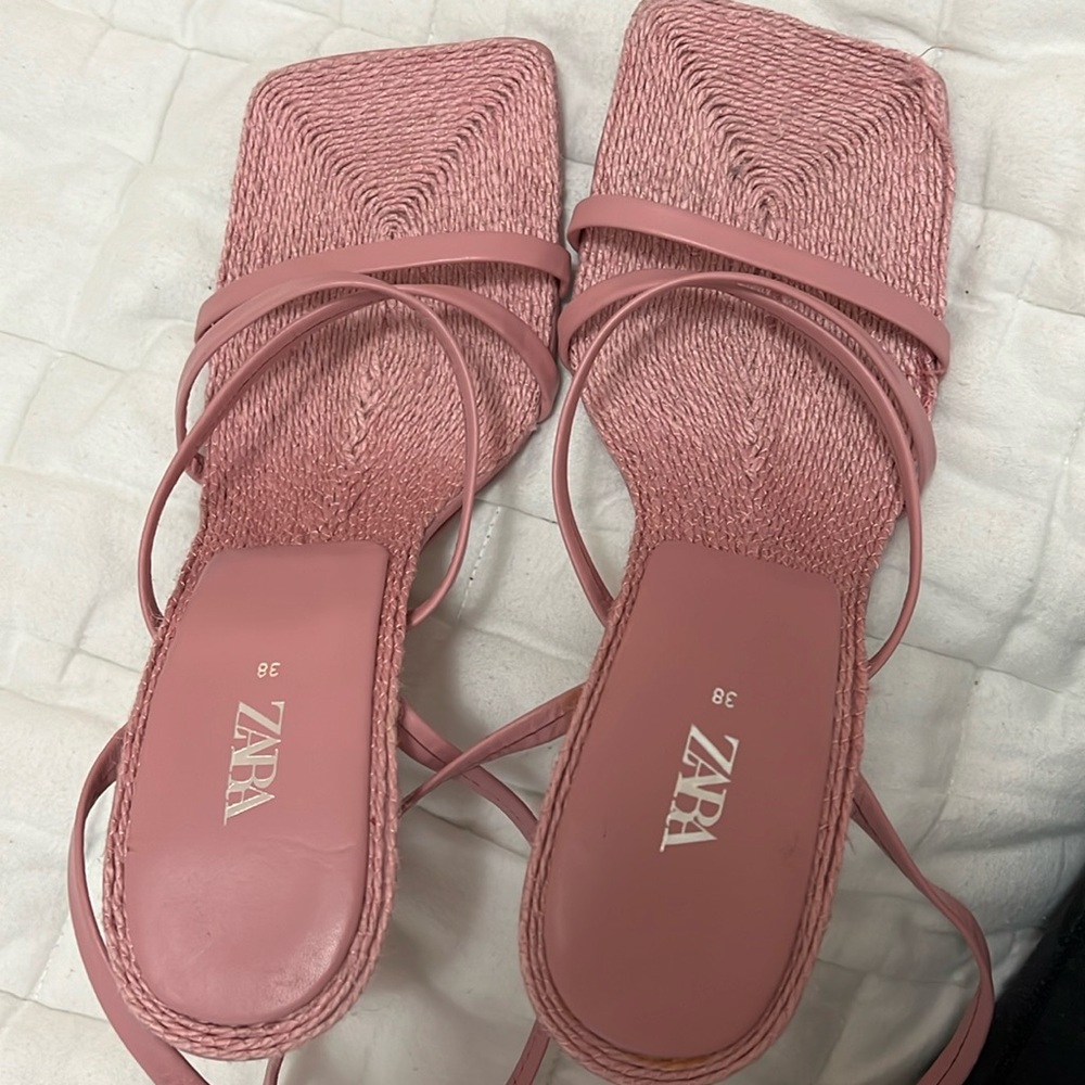 Pink Zara low heels